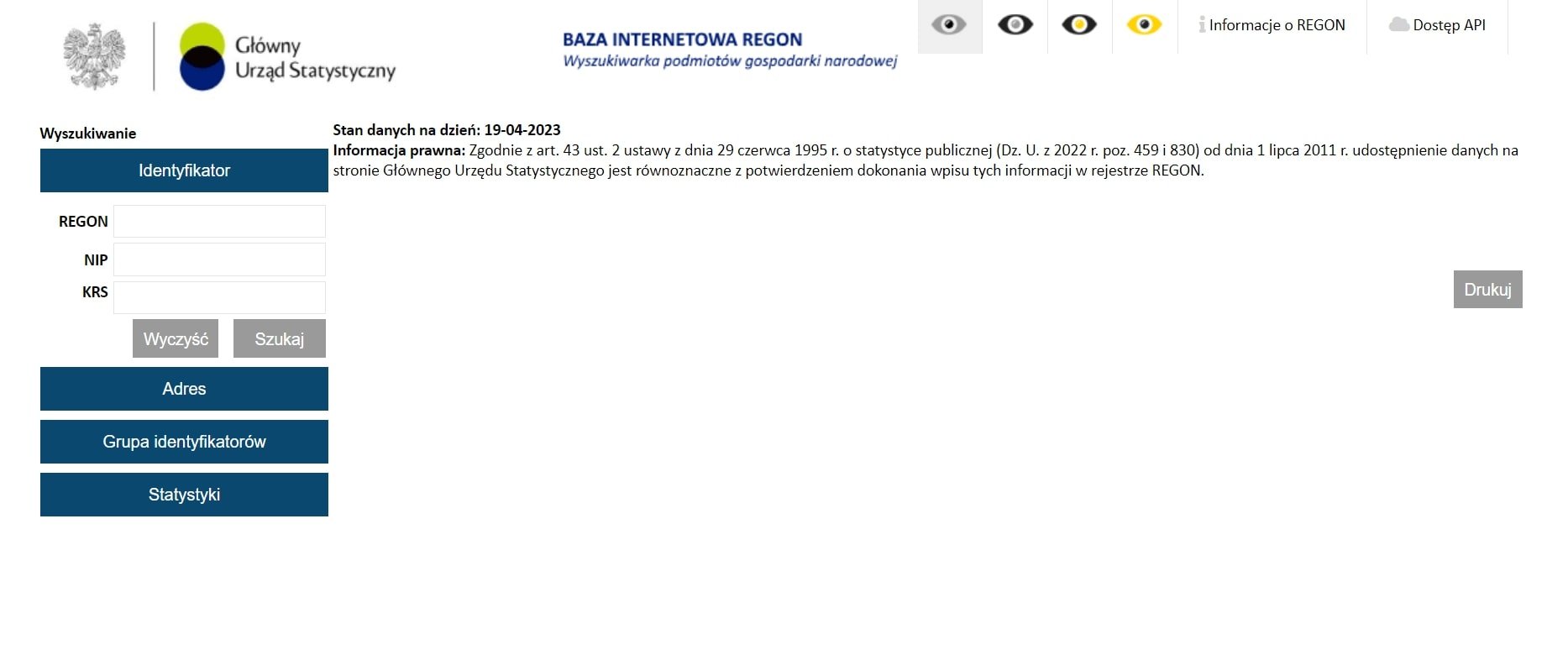 baza regon
